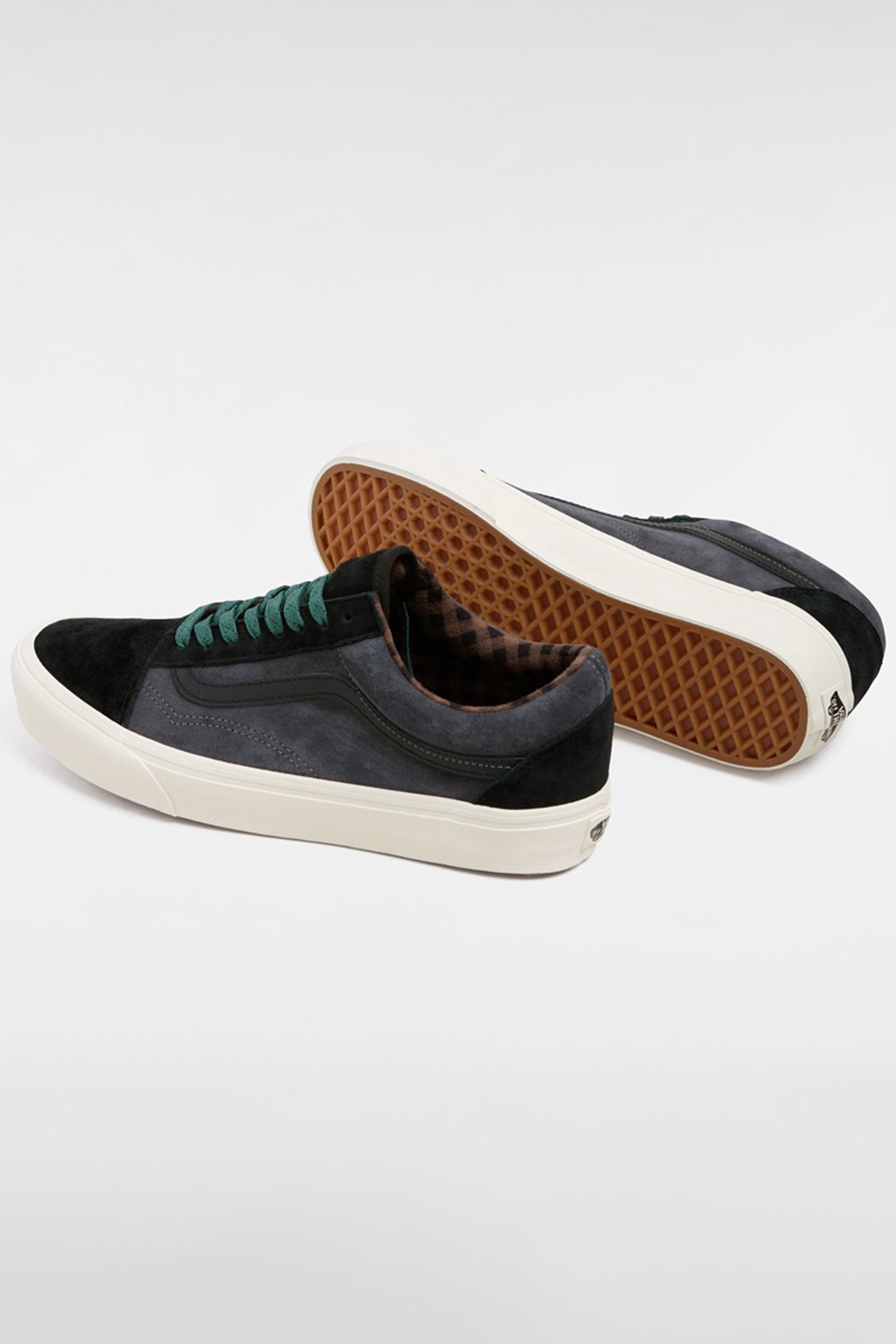 OLD SKOOL PIG SUEDE PLAID GRAY/BLACK 4