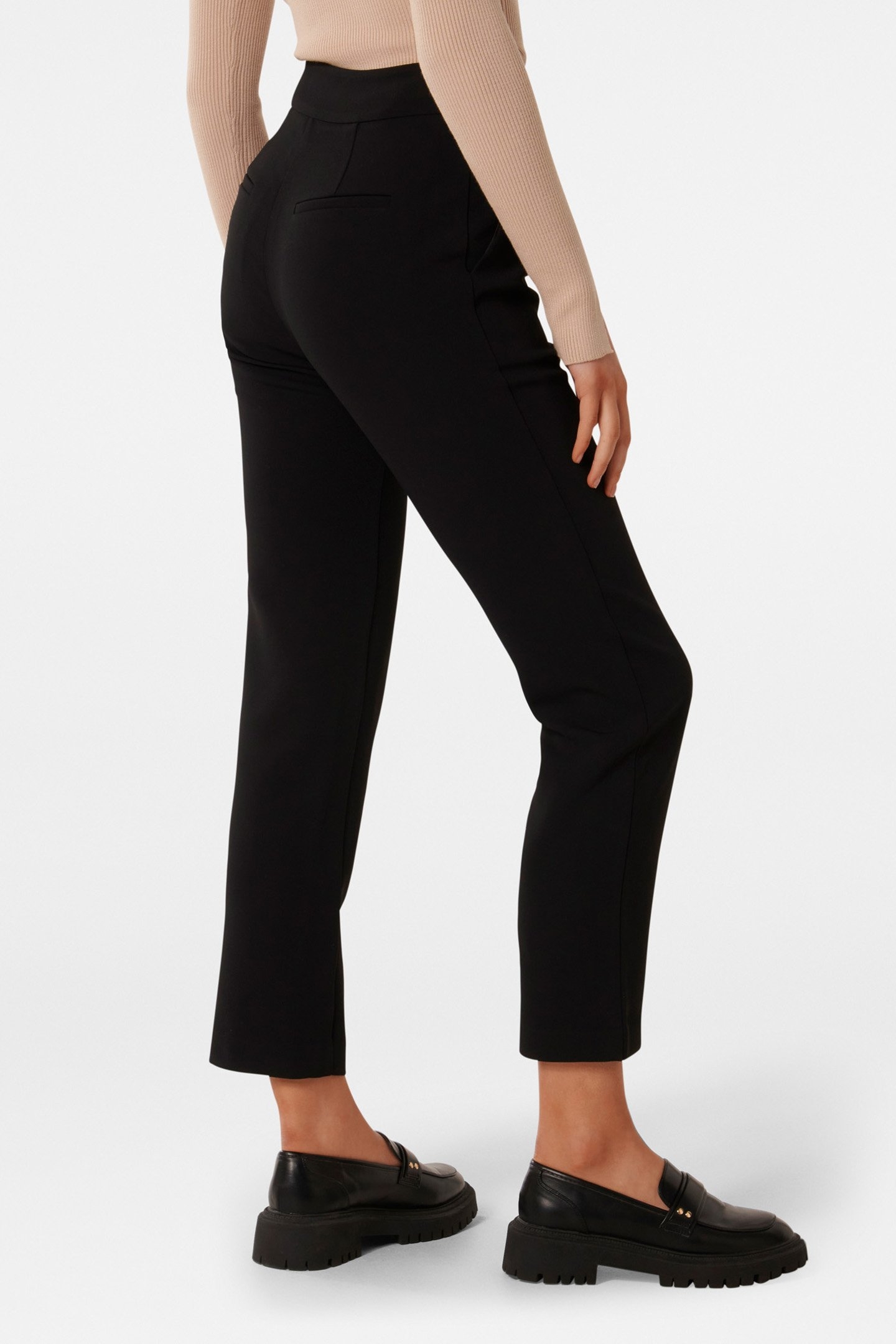 KYLIE BUTTON CIGARETTE PANTS BLACK 2