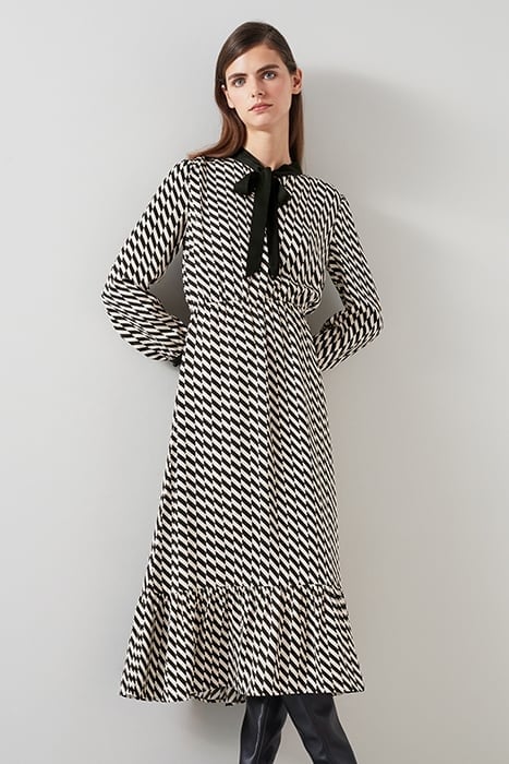 BRIDGET - MIDI DRESS BLACK/CREAM 1