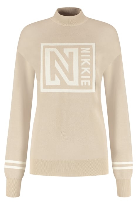 LOGO PATCH SWEATER HUMMUS 1