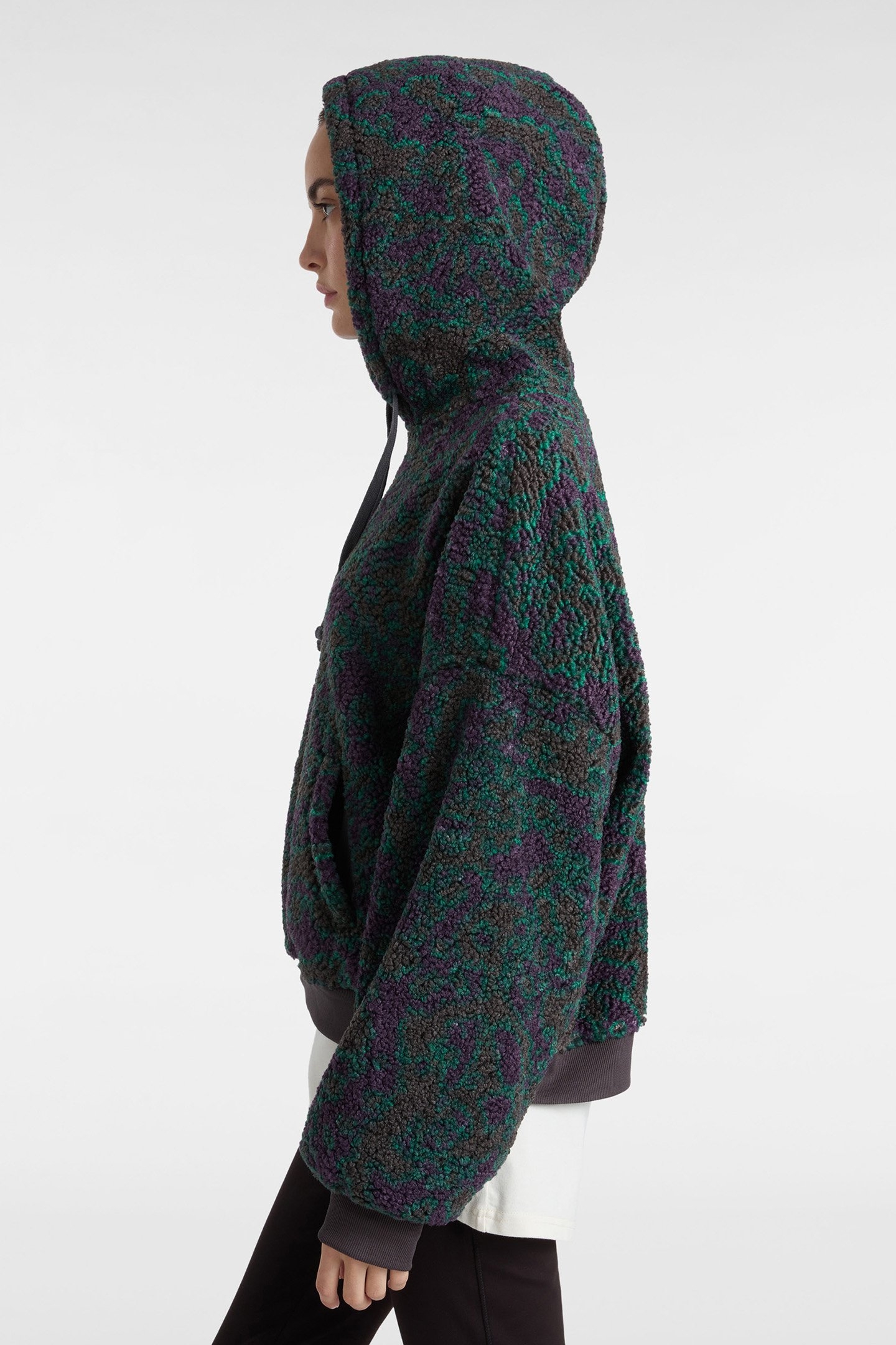 COLLETT BOUCLE LOOSE HOODIE ASPHALT 6