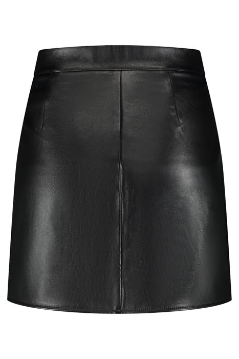 PU ZIP SKIRT BLACK 2