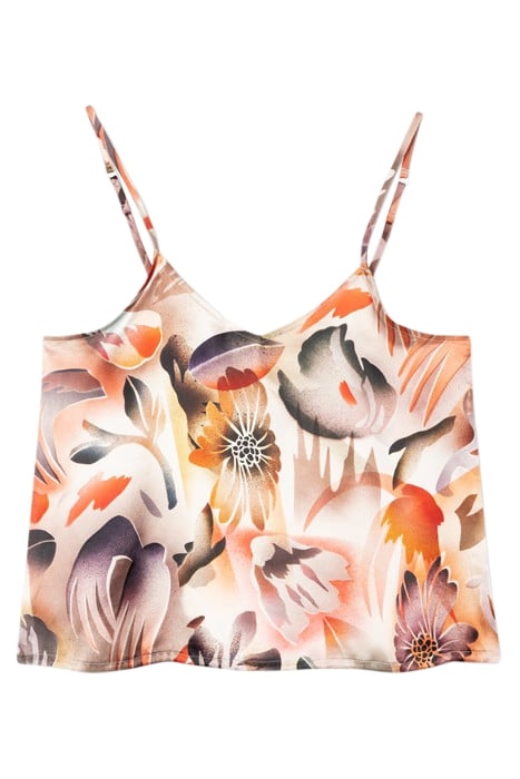 WOMEN PJ CAMI HOT SUMMER CORAL RED 2