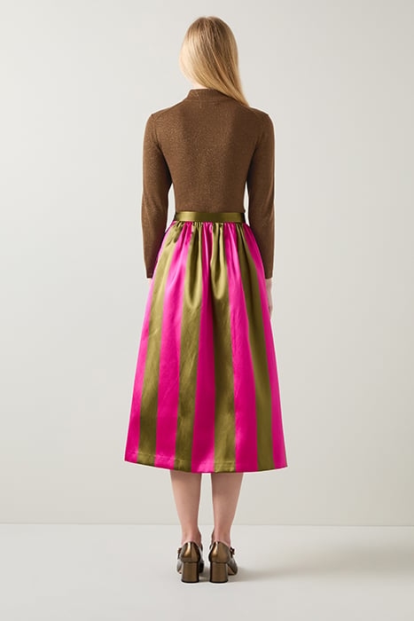 SADIE METALLIC KNITTED SWEATER OLIVE 2