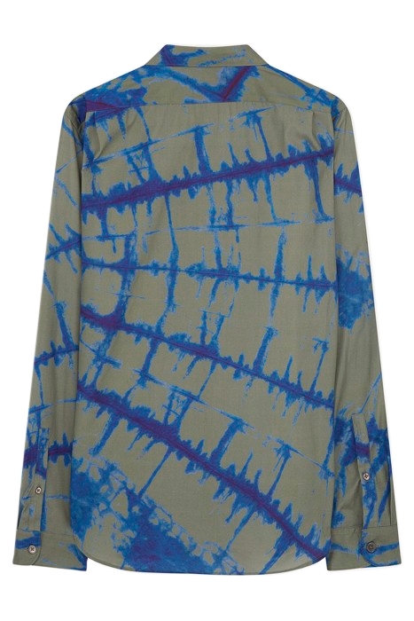 MENS SHIRT LS TAILORED FIT MILITARY GREEN 2