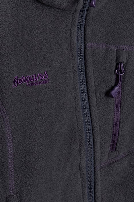 RUNDE YOUTH GIRL JKT SOLID CHARCOAL / PURPLE VELVET 3