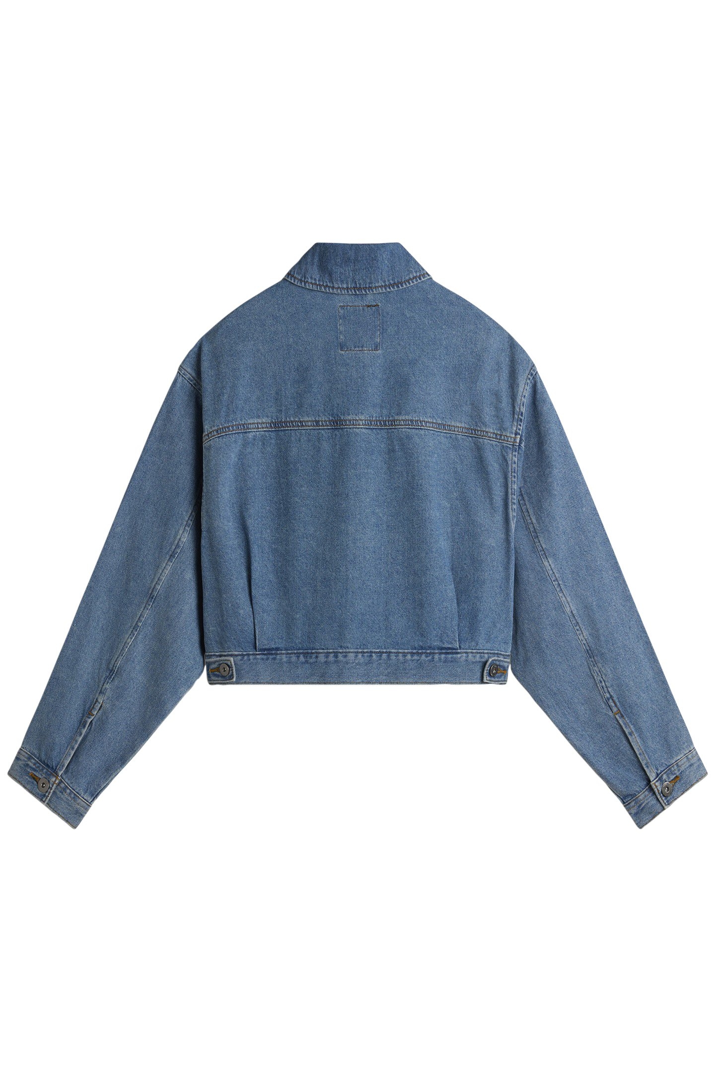 RAYNES DENIM CROP JACKET STONE WASH 5