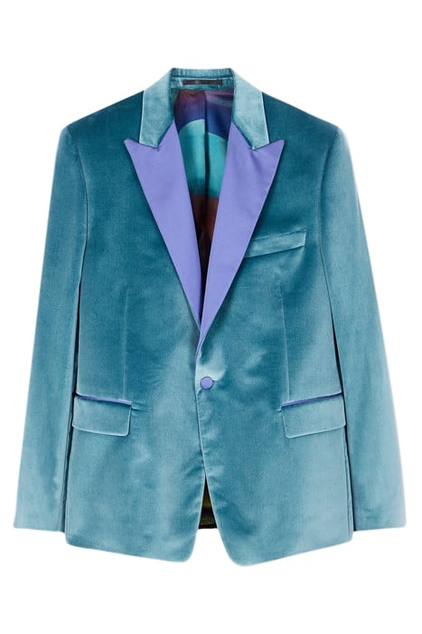 MENS TAILORED FIT 2 BTN JACKET GREYISH BLUE 1