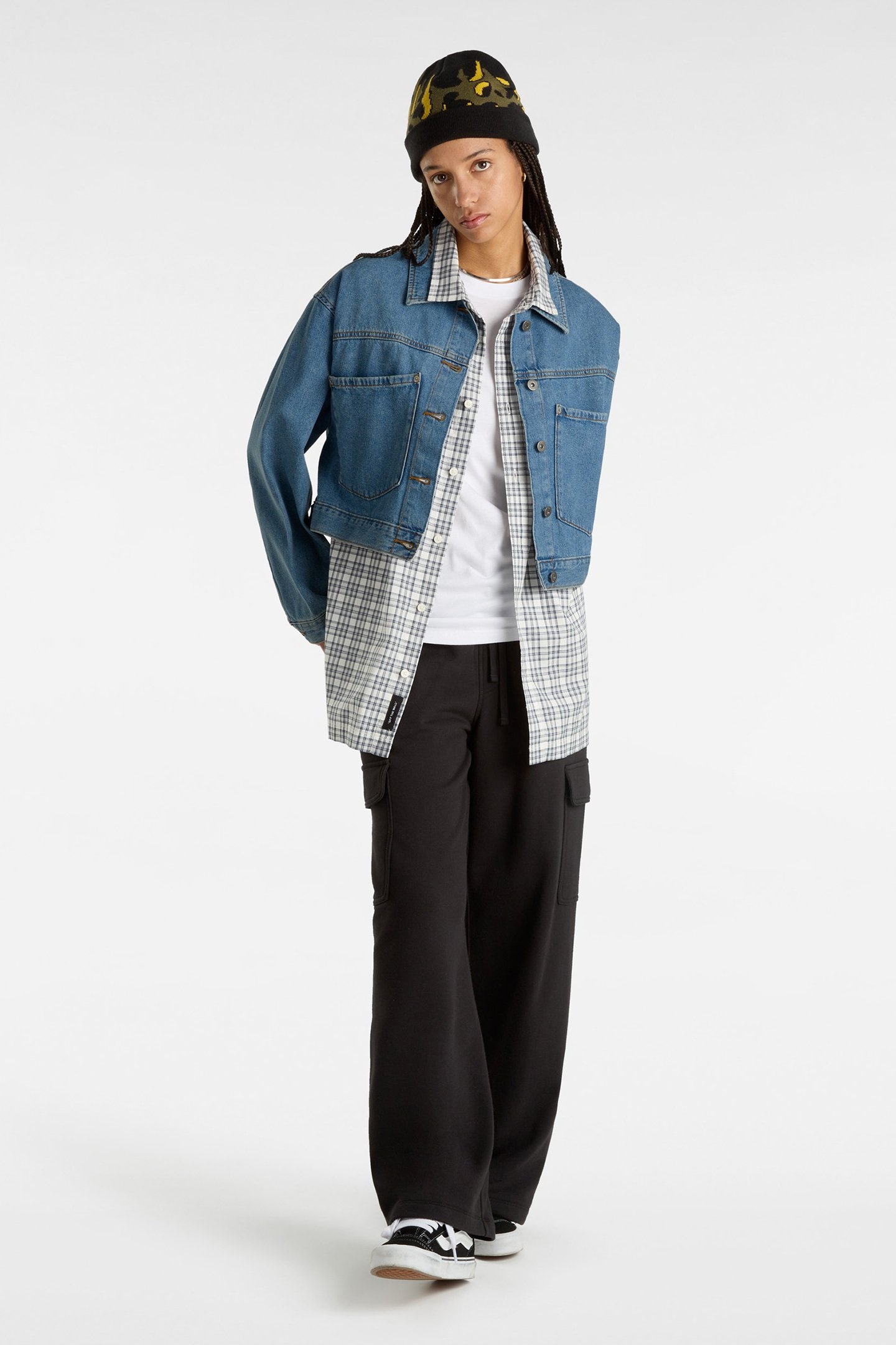 RAYNES DENIM CROP JACKET STONE WASH 3