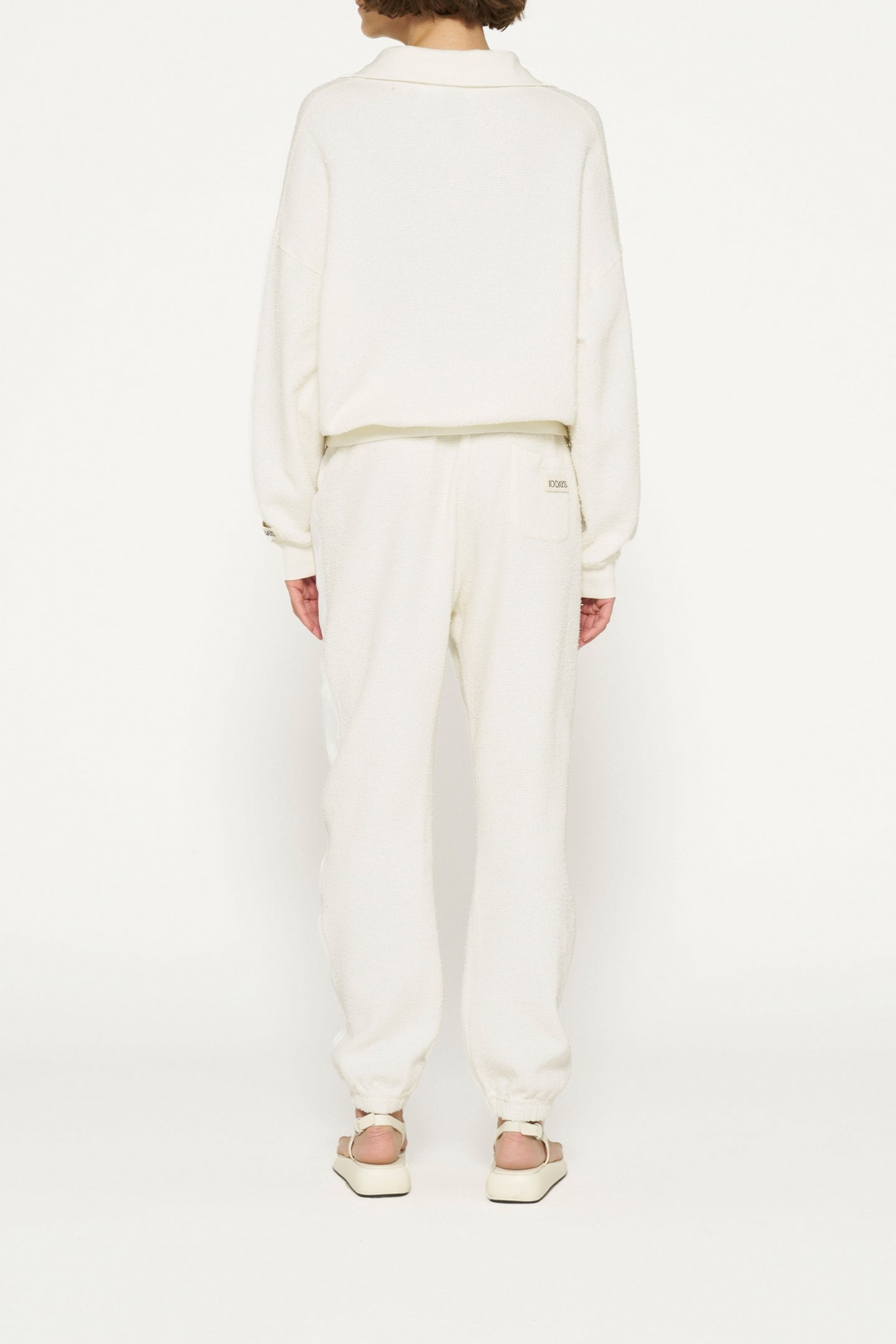 TEXTURE FLEECE JOGGER ECRU 3