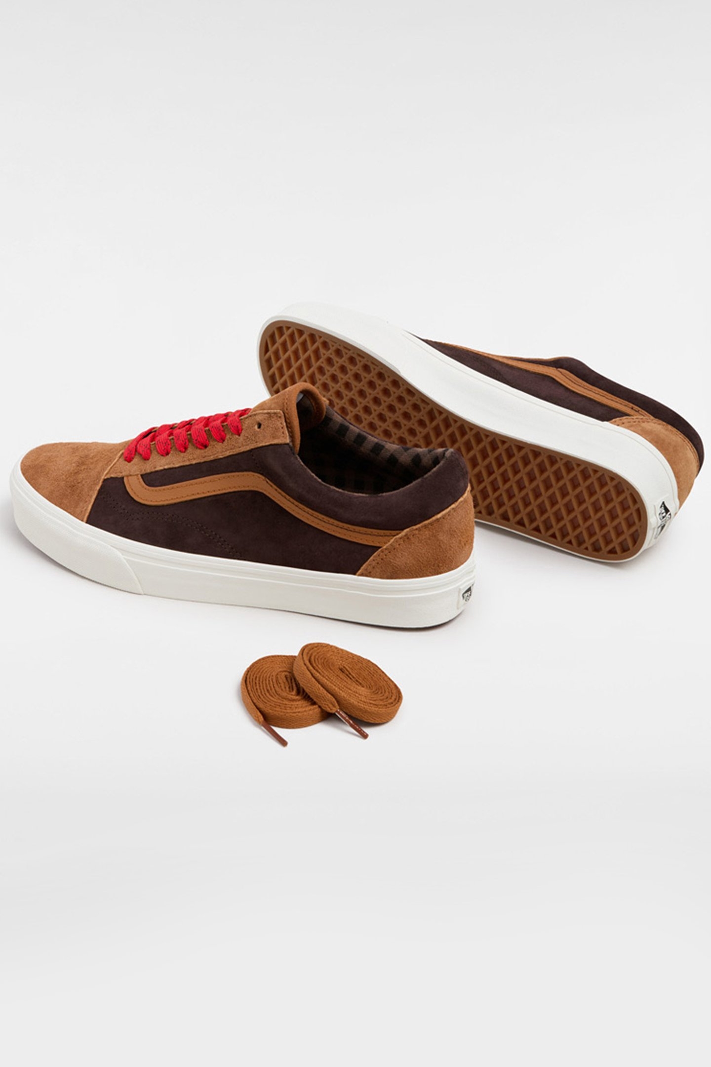 OLD SKOOL PIG SUEDE PLAID GLAZED GINGER 4