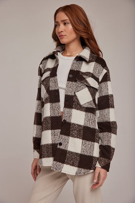 FLAP POCKET SHACKET DARK COCOA CHECK 1