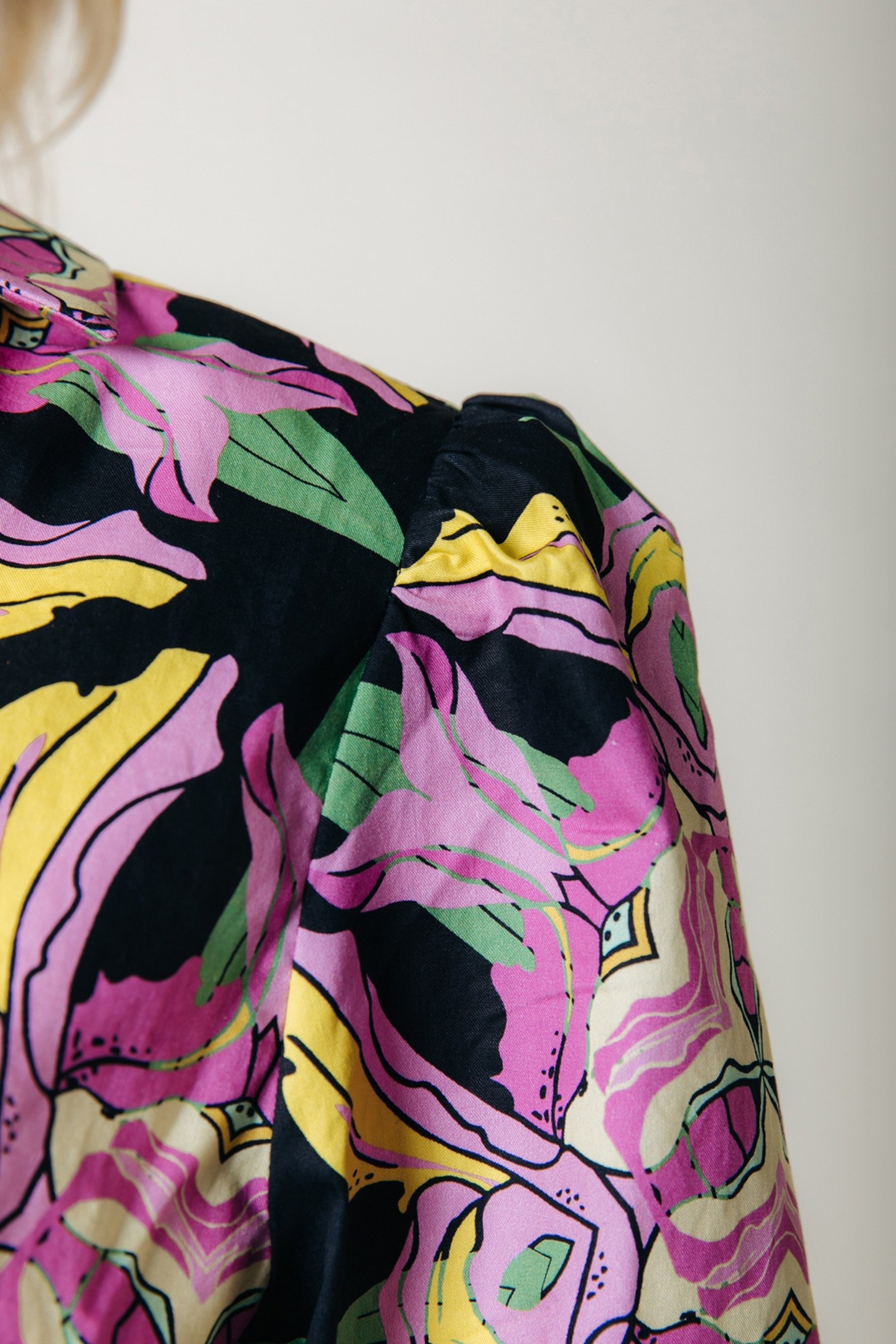 DAVINA GRAPHIC FLOWER MAXI DRESS LS CANDY PINK 4