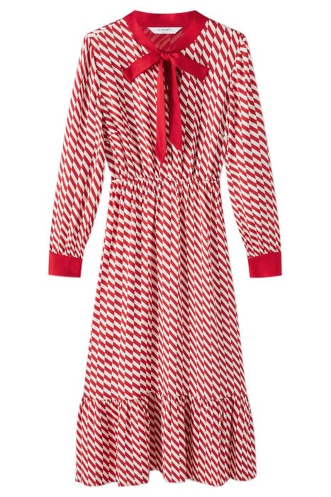 BRIDGET TIE MIDI DRESS CHERRY 3