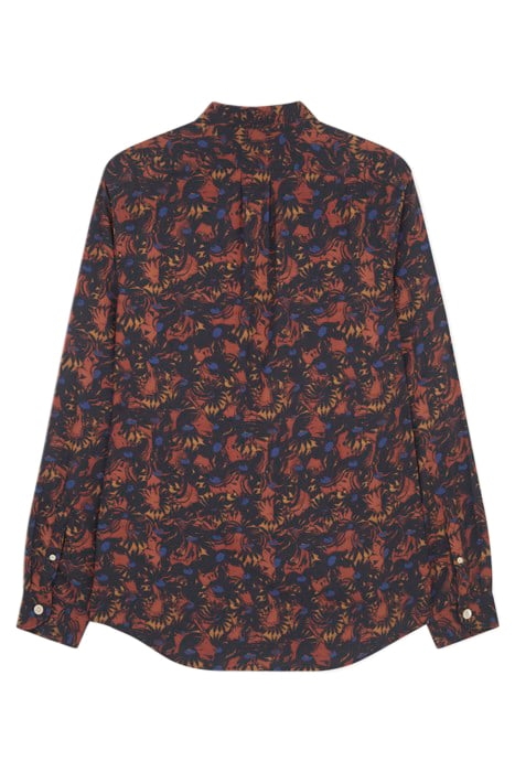 MENS LS REGULAR FIT SHIRT OCHRE YELLOW 4