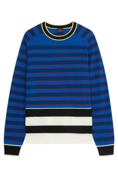 MENS SWEATER CREW NECK PETROL BLUE 3