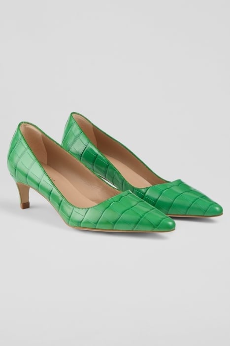 AVA POINTED PUMP GREEN 2