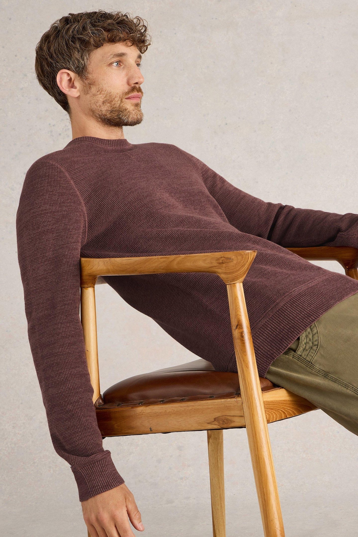 ATTADALE CREW NECK JUMPER DARK PINK 5