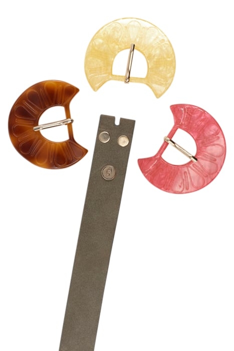 AMAL - FANCY RESIN REMOVABLE HONEY BELT BUCKLE 2