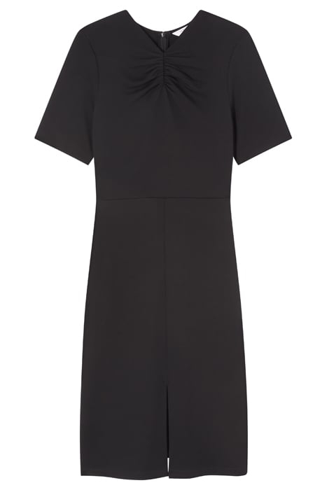 LILA TUCK MIDI DRESS BLACK 4