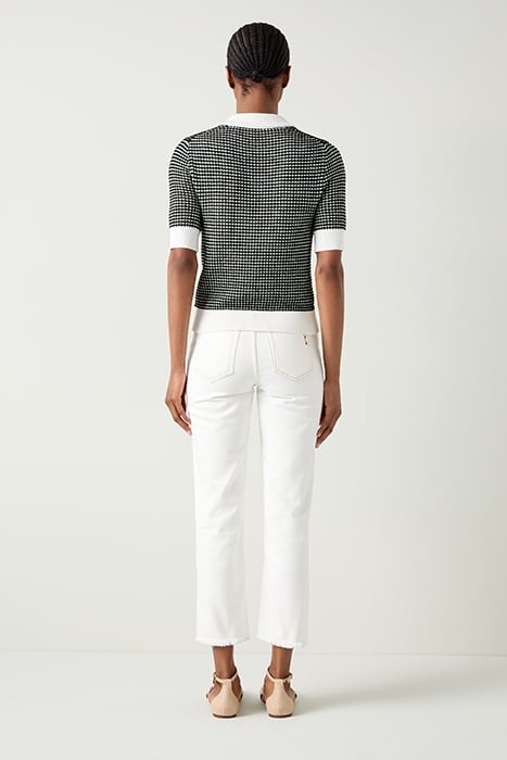 NANCY STRIPE KNITTED SWEATER BLACK/CREAM 2