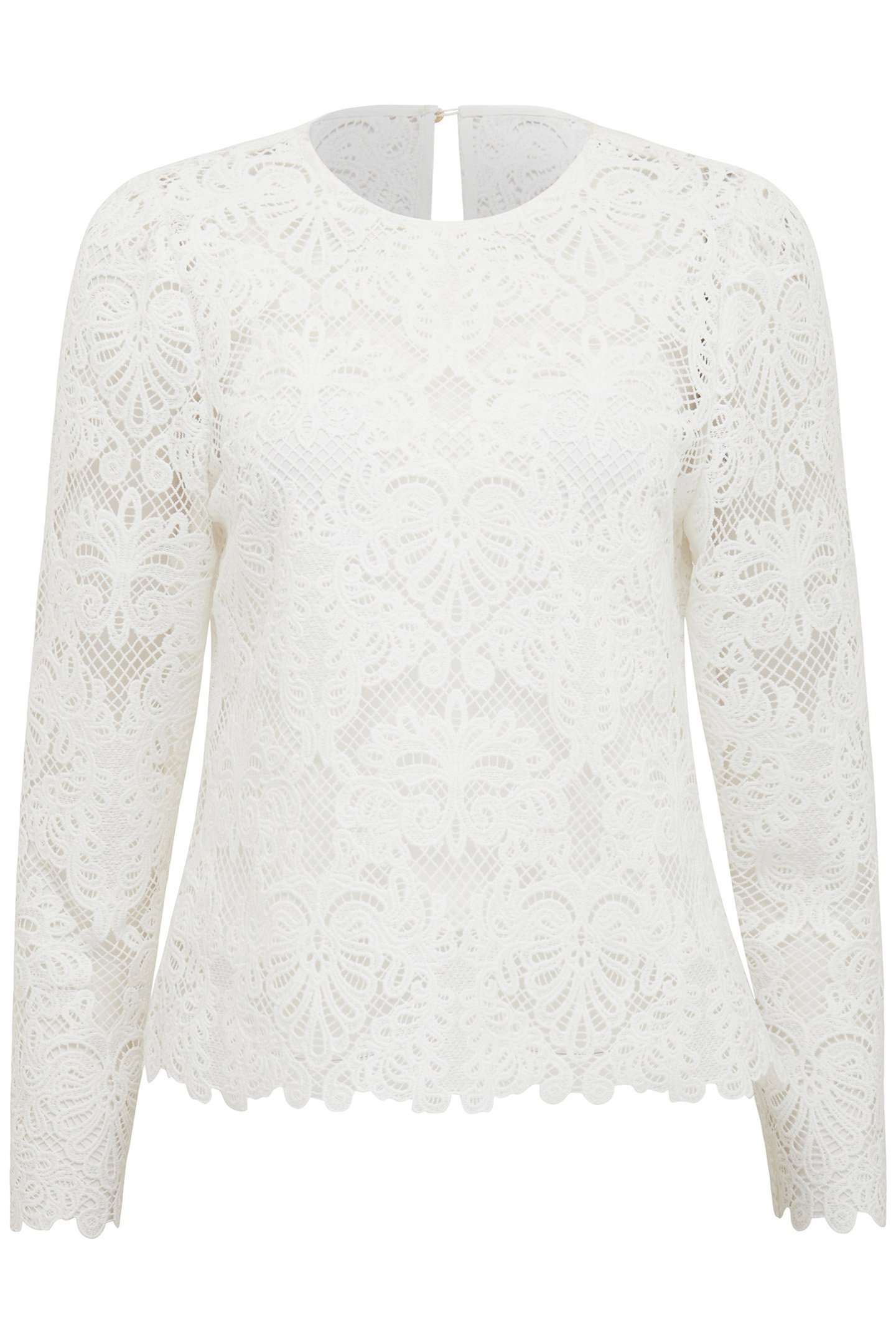 LUCILLE LACE SHELL TOP PORCELAIN 4