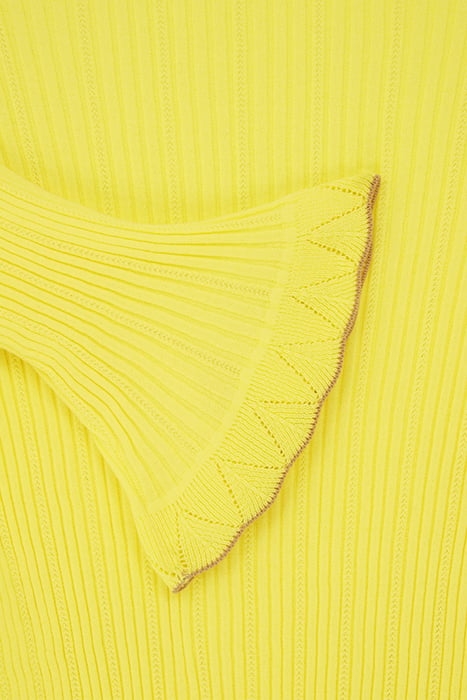 WOMENS KNITTED SWEATER SS SCOOP NECK YELLOW 3
