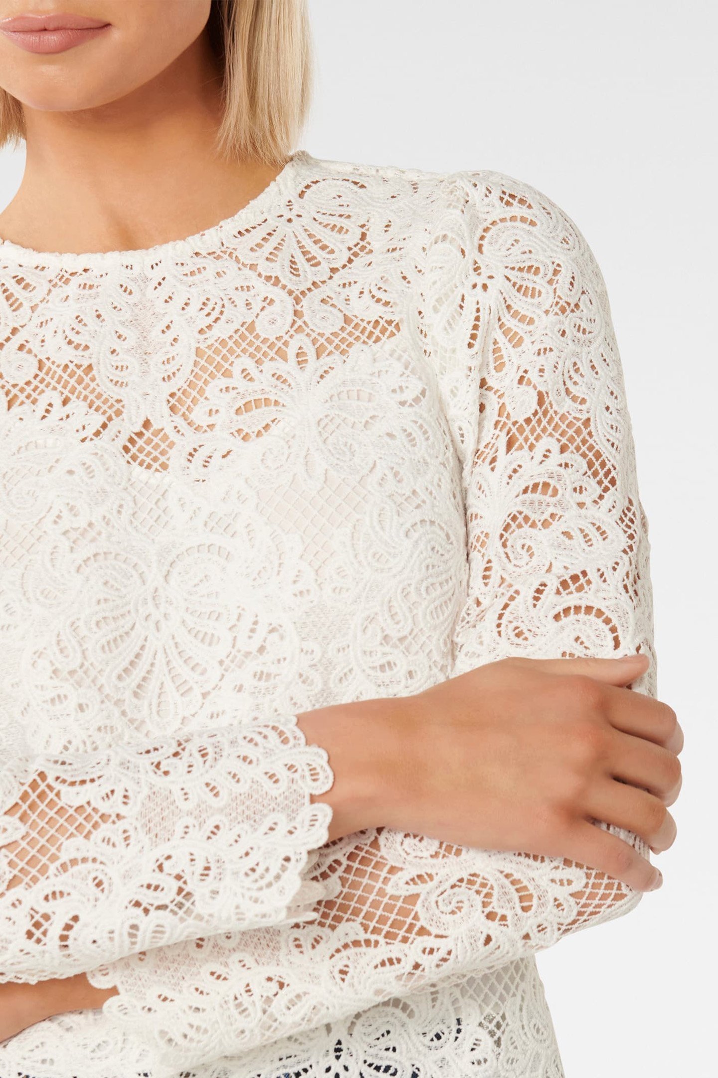 LUCILLE LACE SHELL TOP PORCELAIN 6