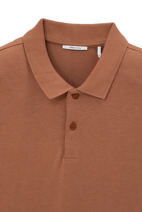 COGNAC COTTON MODAL BLEND POLO SHIRT 3