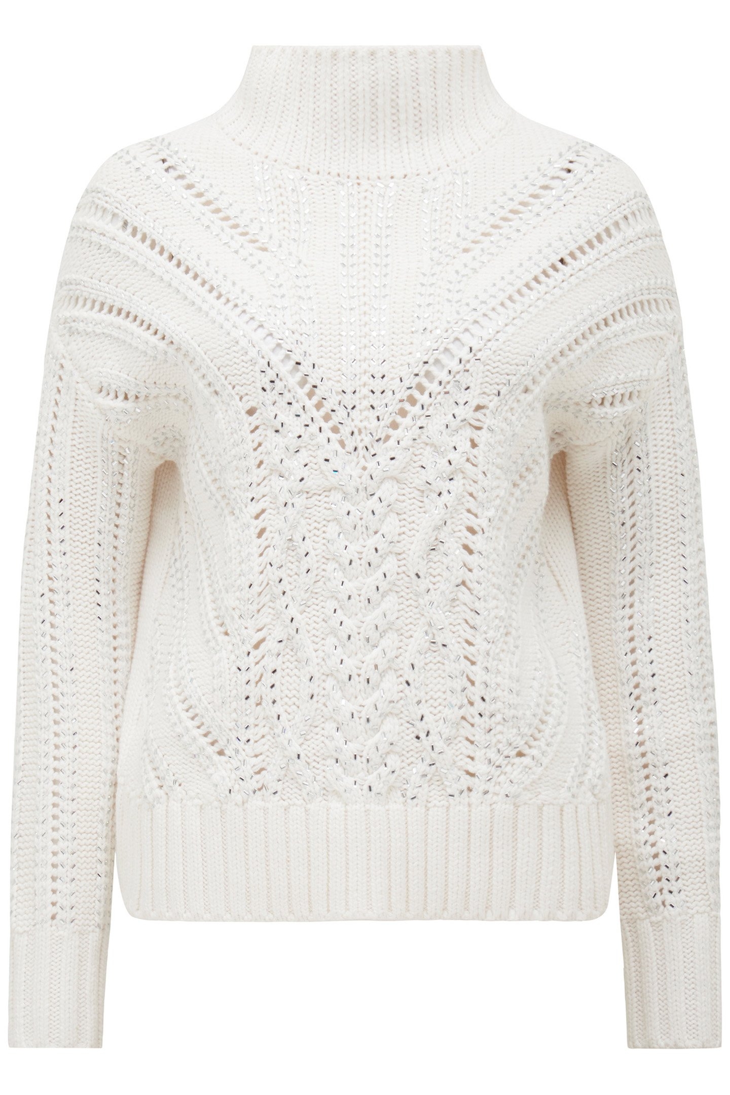 ELIZA EMBELLISHED KNITTED JUMPER CREAM 4