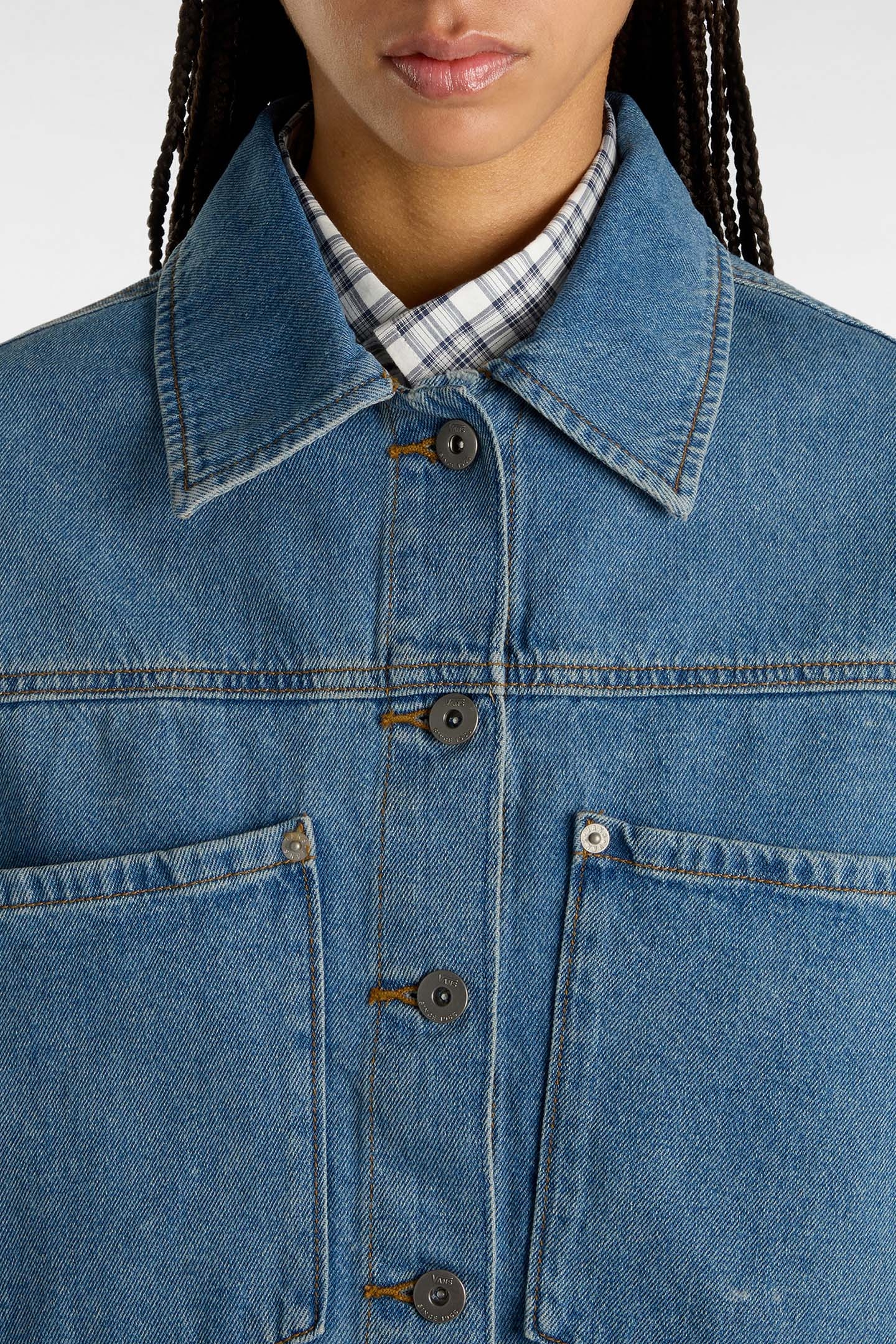 RAYNES DENIM CROP JACKET STONE WASH 7