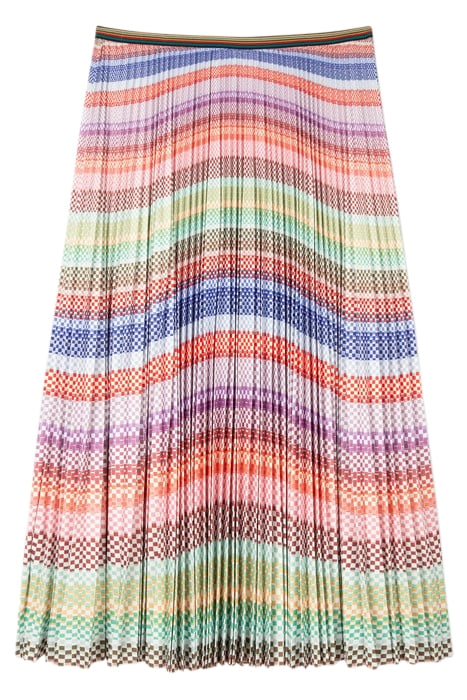 WOMENS PLEATED SKIRT MULTI COLOURED 4