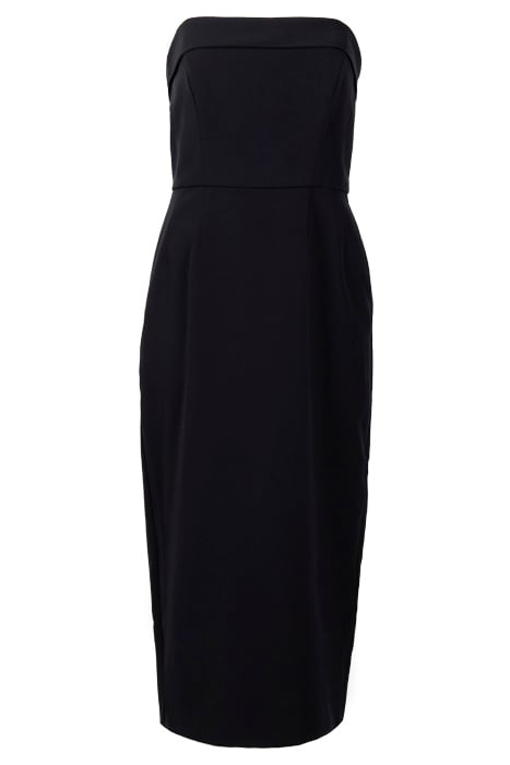 ECHO CREPE STRAPLESS DRESS BLACK 1