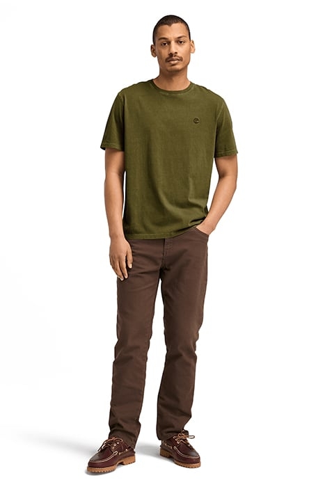 DUNSTAN RIVER GARMENT DYE SHORT SLEEVE TEE DARK OLIVE 3
