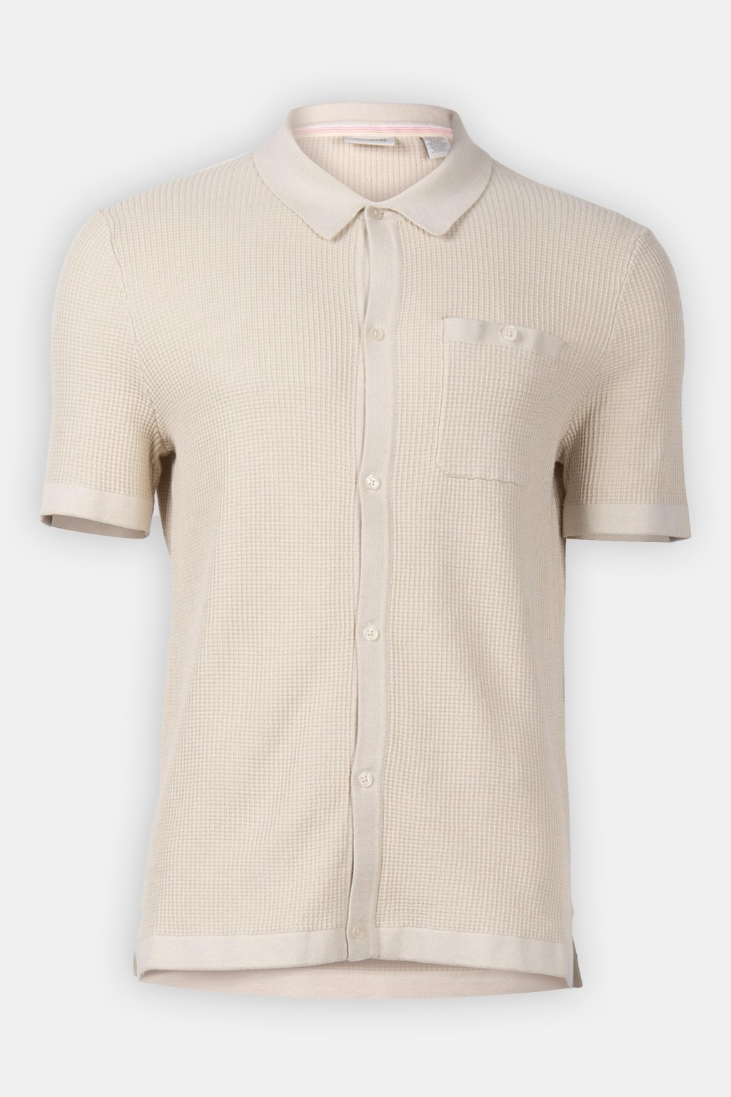 SS BUTTON FRONT CHEST POCKET SWEATER MEDIUM SAND 3