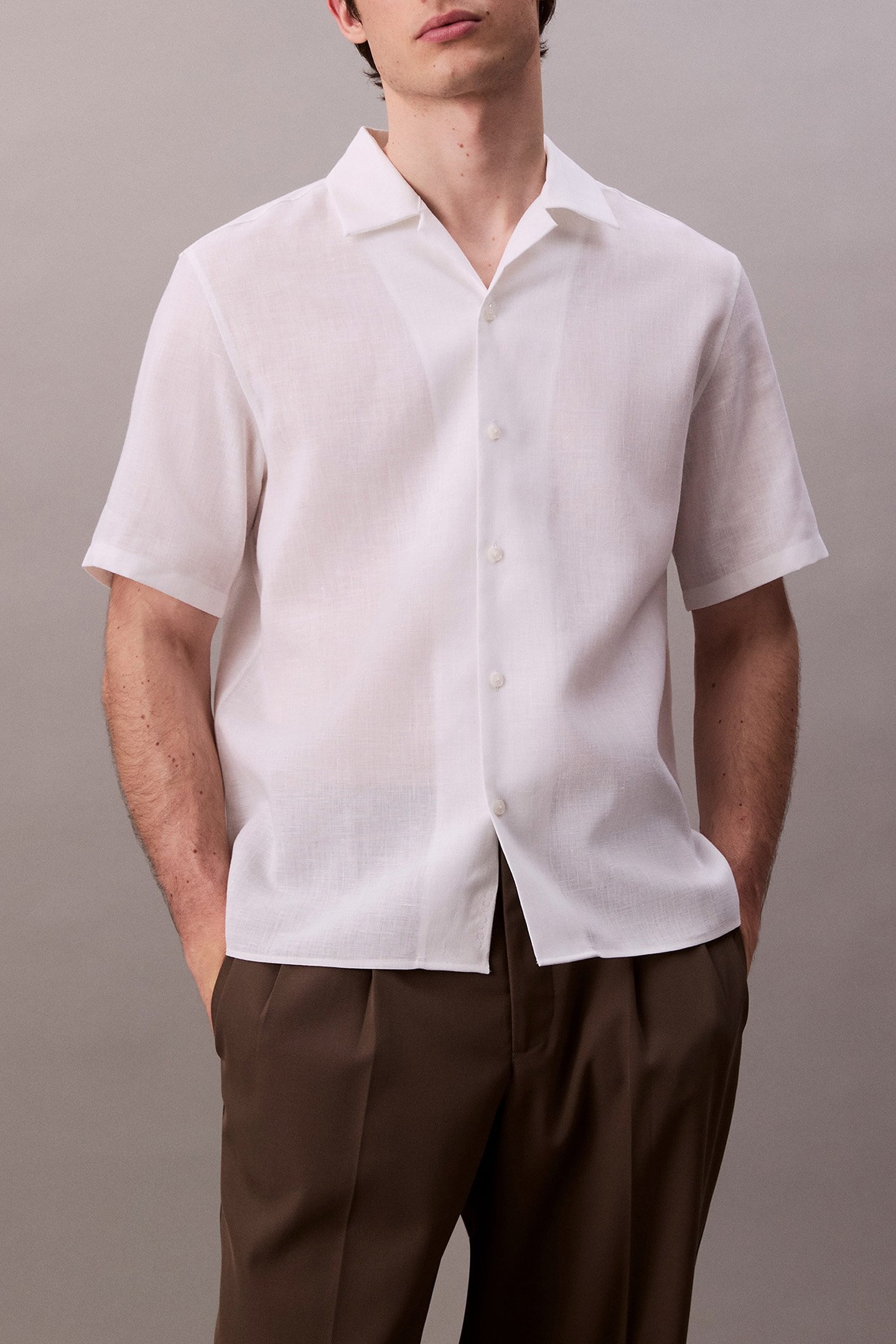 SS TRAVELER LINEN SHIRT BRILLIANT WHITE 1