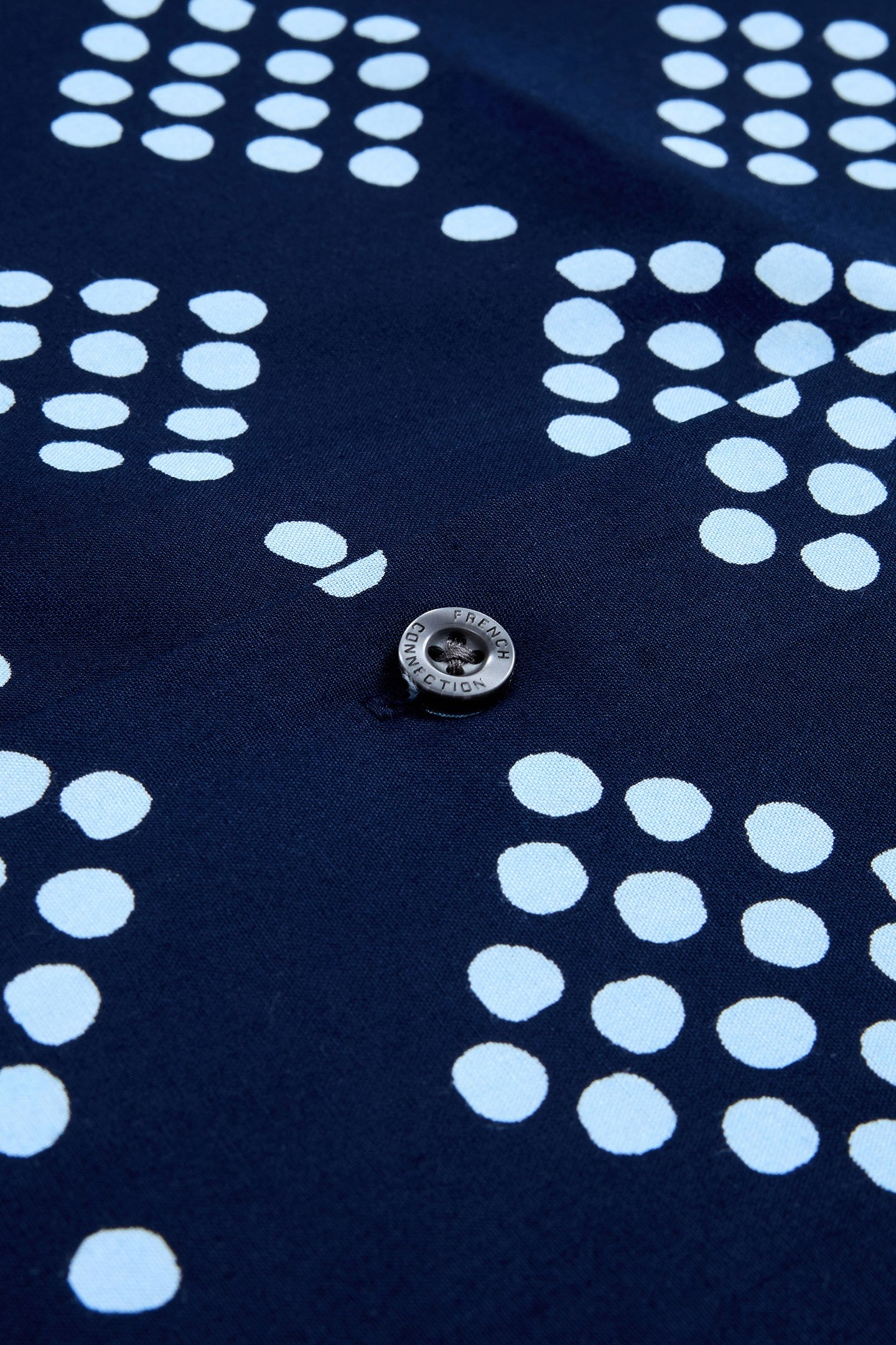 DOT VISCOSE REVERE SHORT SLEEVE SHIRT MARINE 3