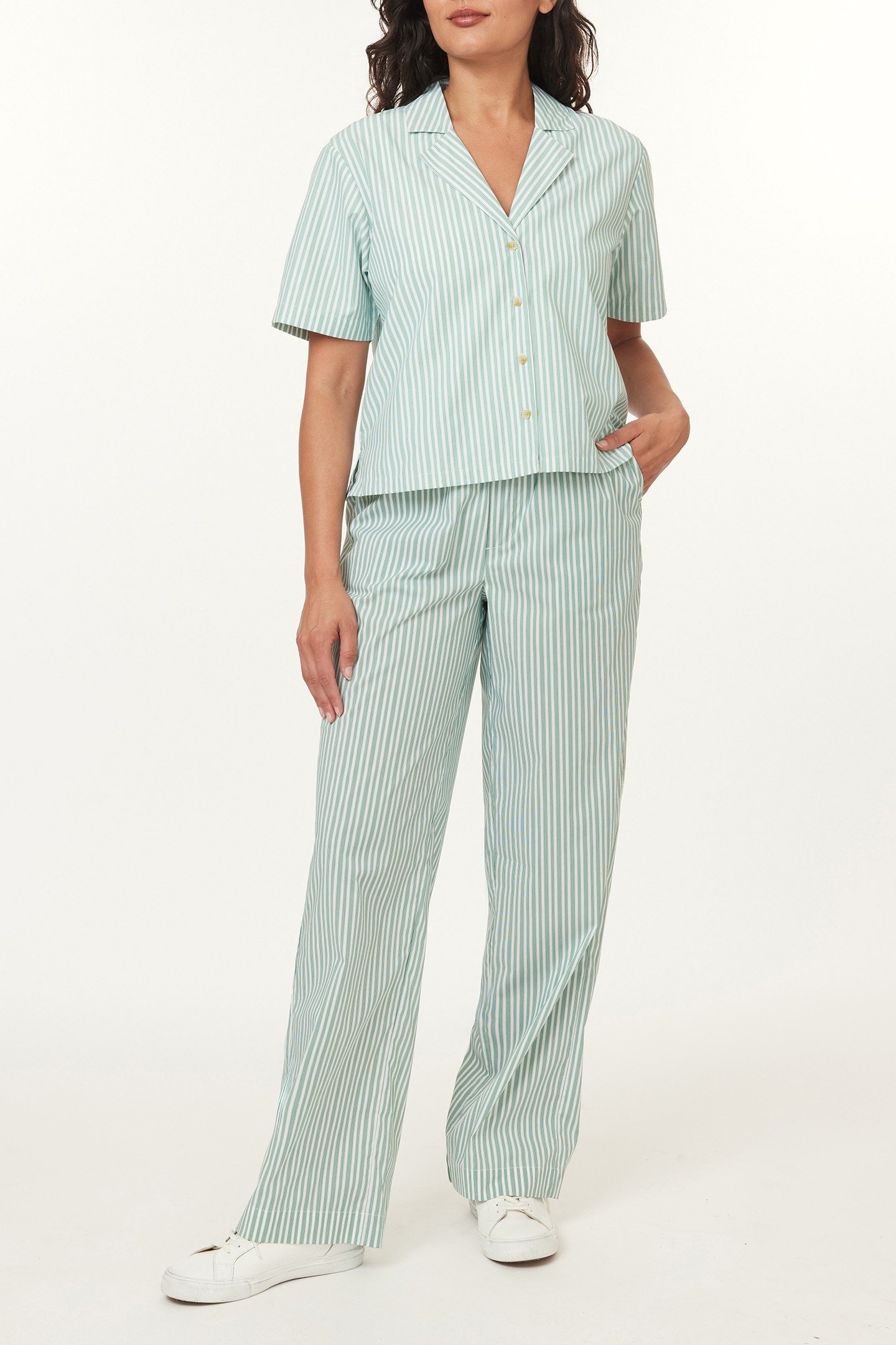 STRIPED CAMP SHIRT EDEN/WHITE 3