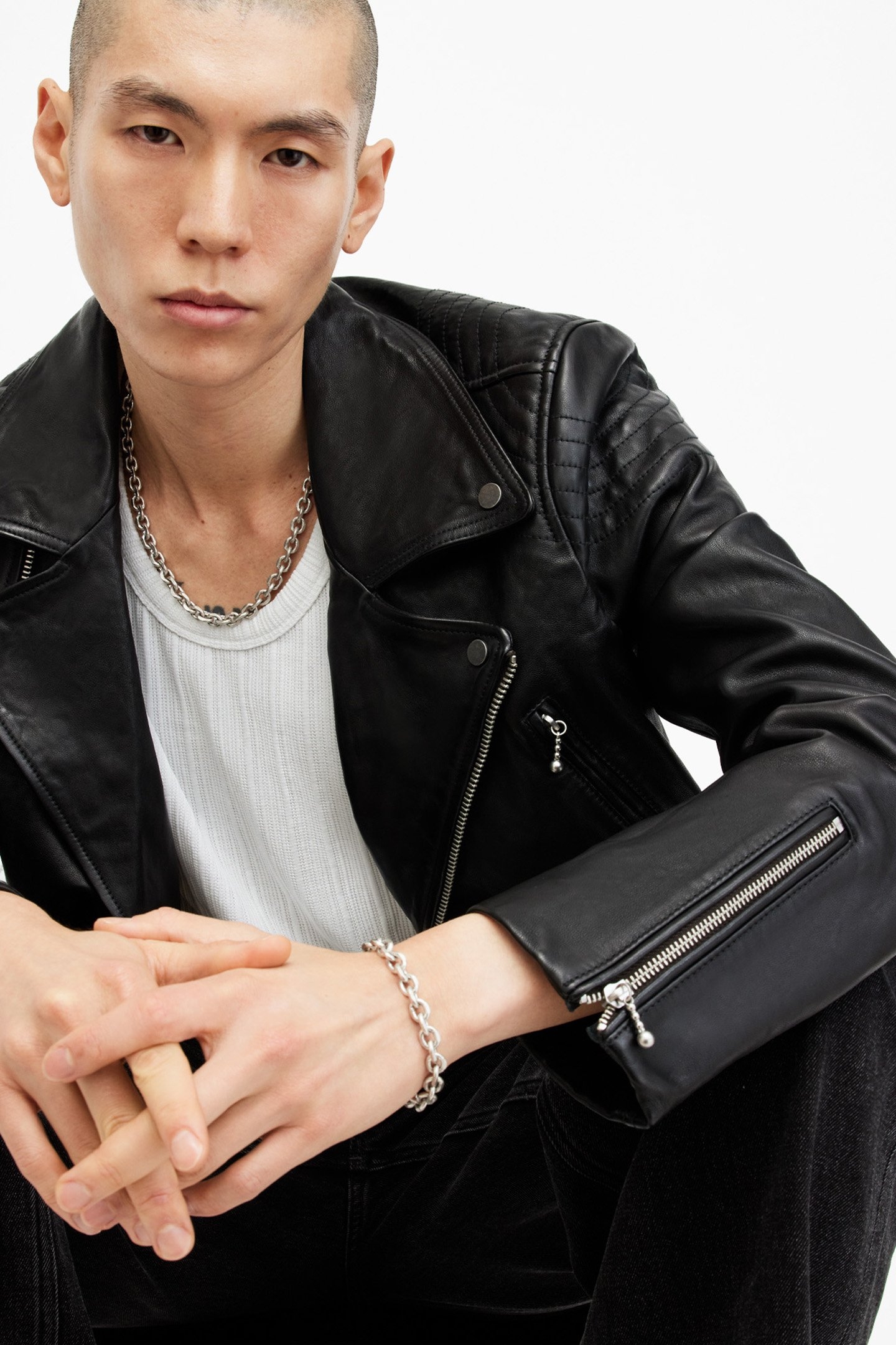 RUBEN CHAIN NECKLACE WARM SILVER 2