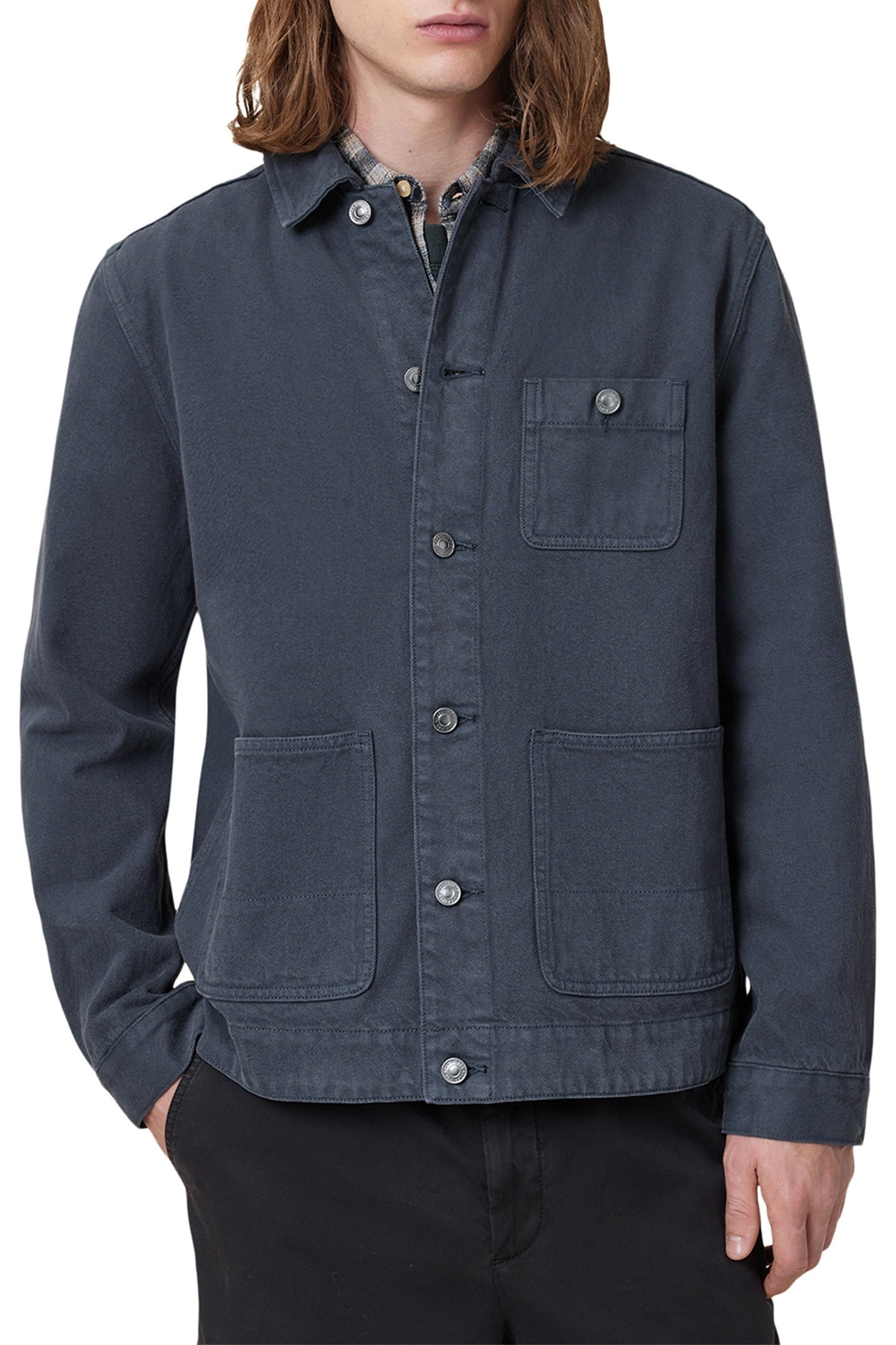 EAVIS CHORE JACKET FOUNTAIN BLUE 1