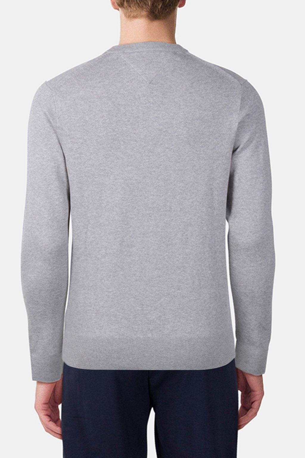 V-AUSSCHNITT-PULLOVER RELAXED FIT SWEATER LIGHT GREY HEATHER 2