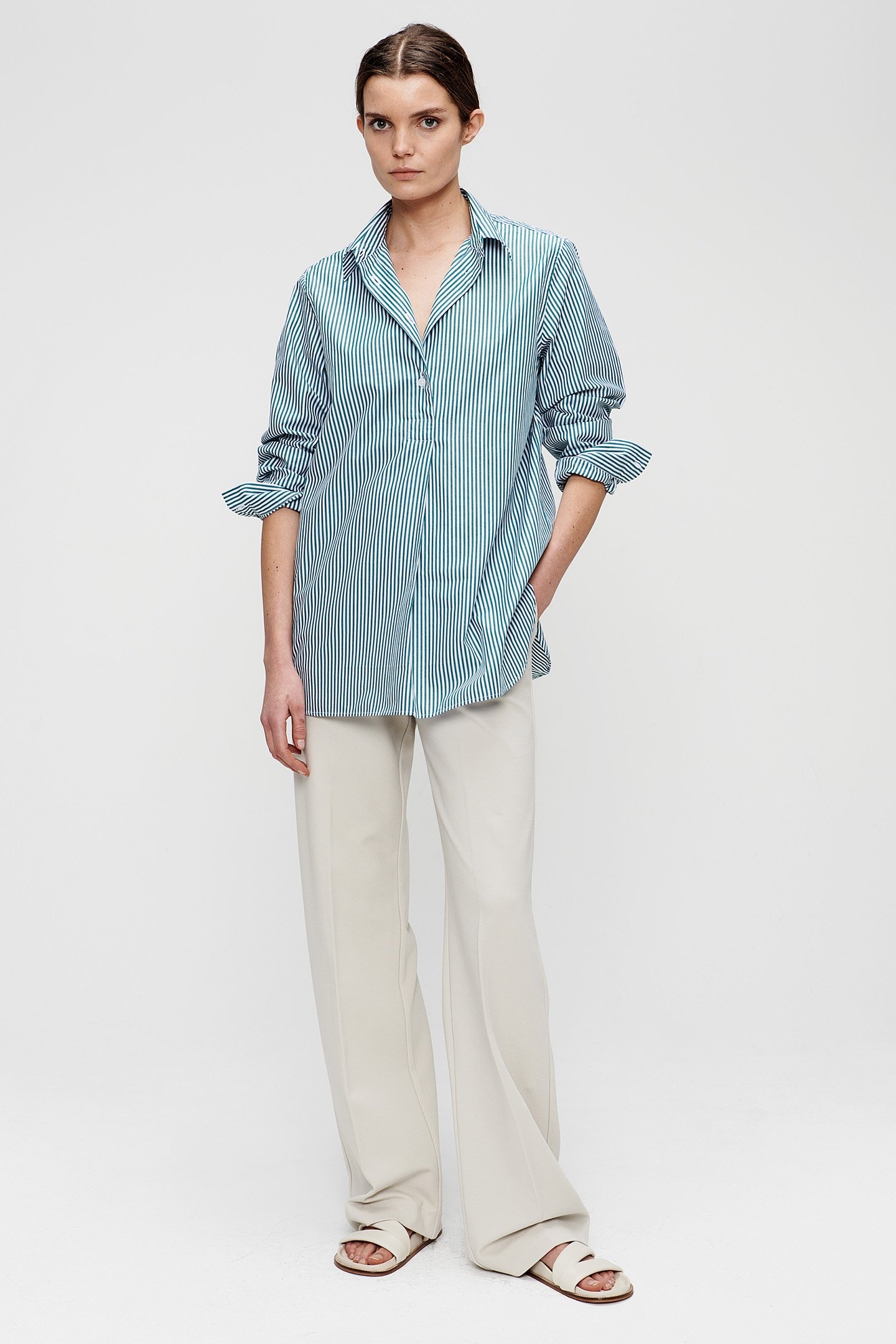 LONG POLO TOP SPRING GREEN 2