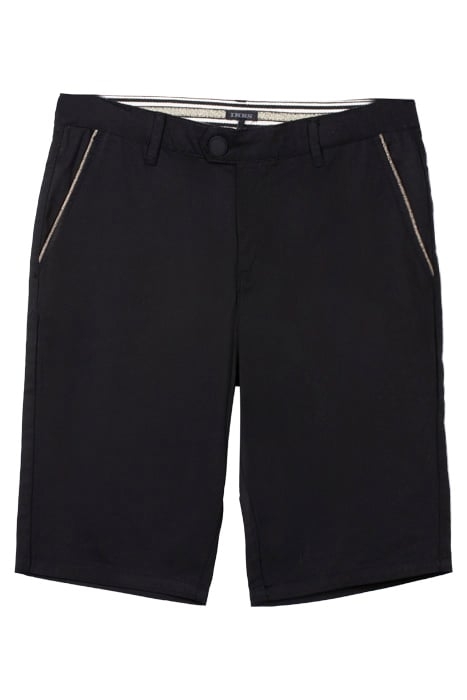 BLACK CHINO BERMUDA SHORTS WITH GOLD DETAILS AND BOY'S POCKE 1