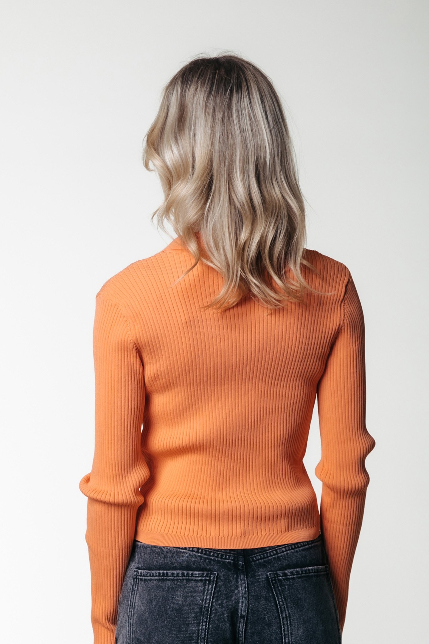 NORI FINE KNIT CROPPED LONGSLEEVE POLO NIET GEBRUIKEN TANGER 2