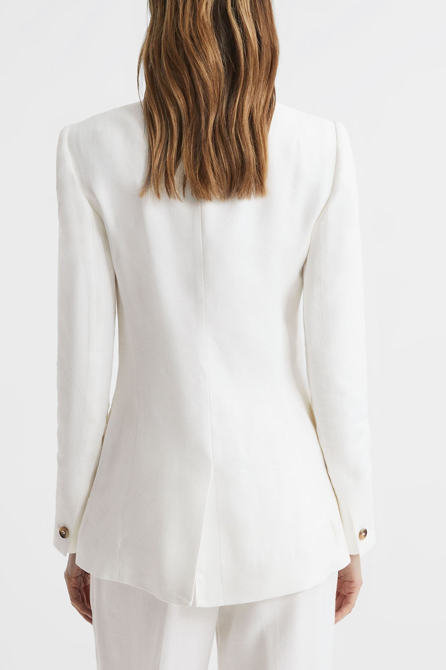 HOLLIE-DB LINEN BLAZER WHITE 2
