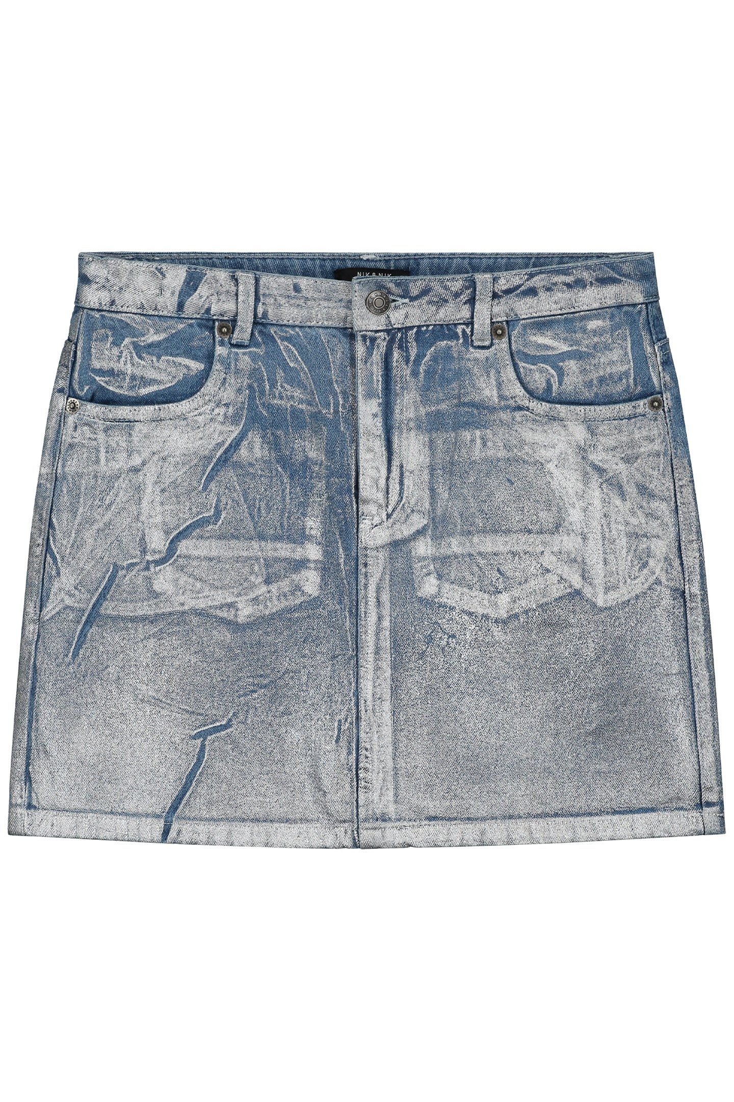 METALLIC SKIRT LAVENDER BLUE 2