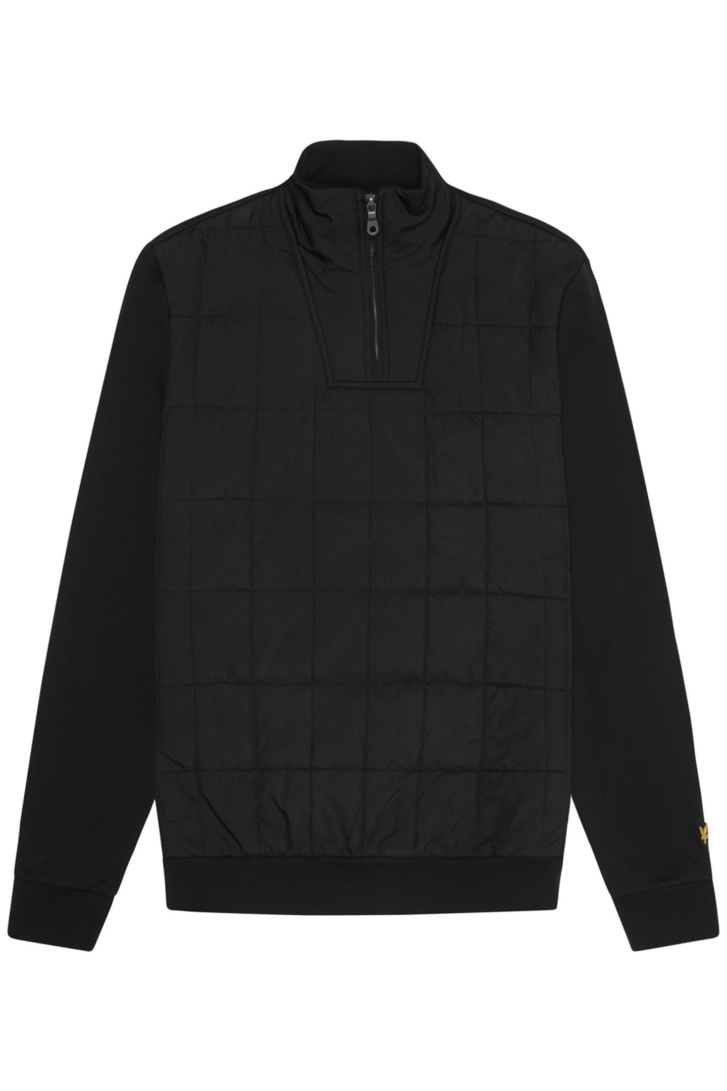 HYBRID QUILTED QUARTER ZIP SWEATSHIRT JET BLACK 4