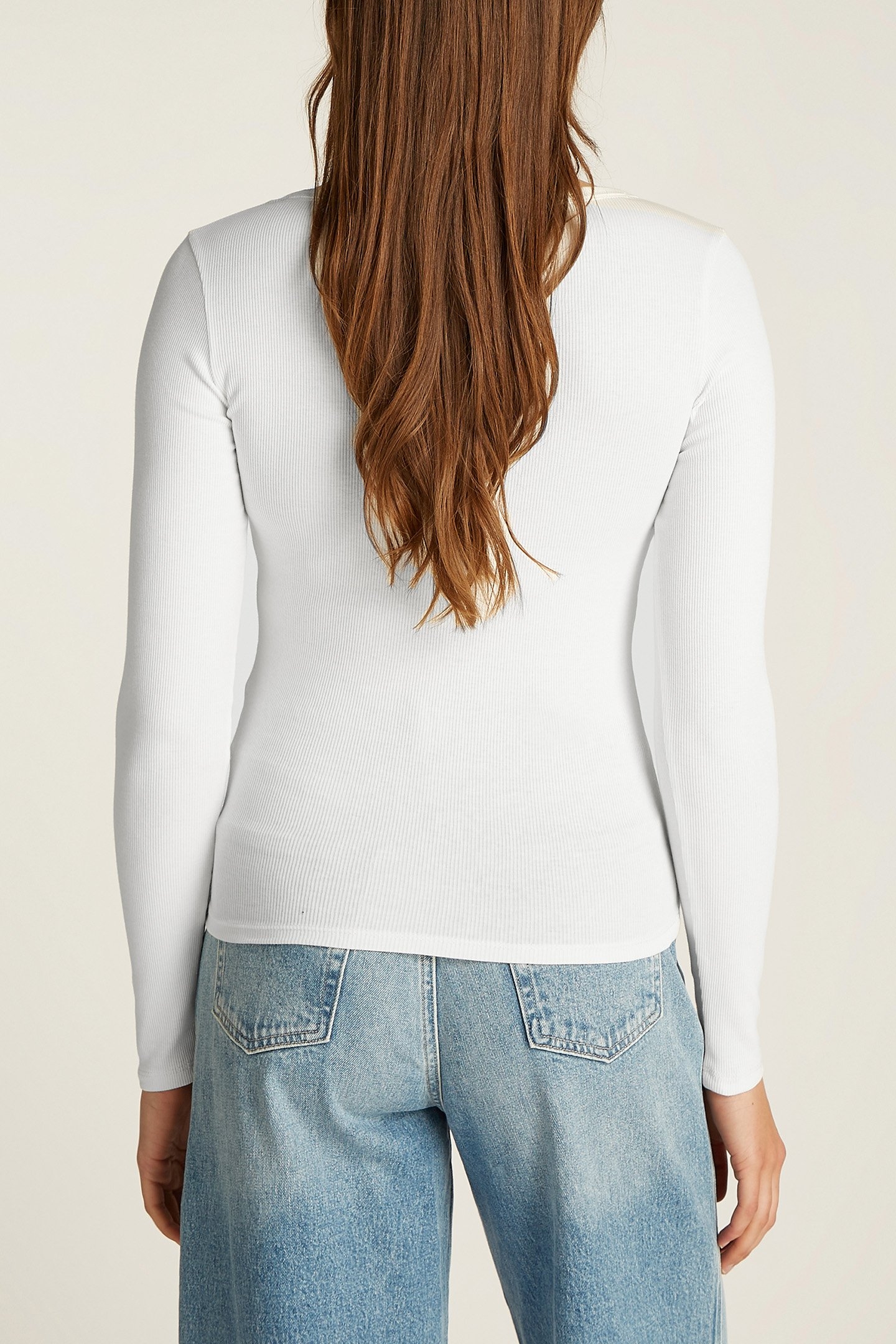 TJW SLIM ESSENTIAL R SLIM FIT LONG SLEEVE SHIRT ECRU 2