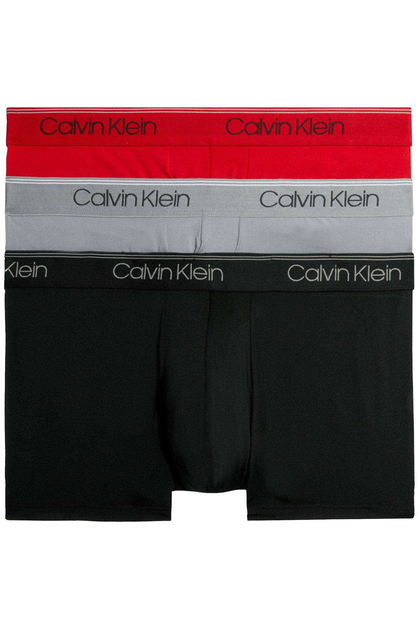 3 PACK LOW RISE TRUNKS - MICRO STRETCH BLACK, CONVOY, RED GA 1
