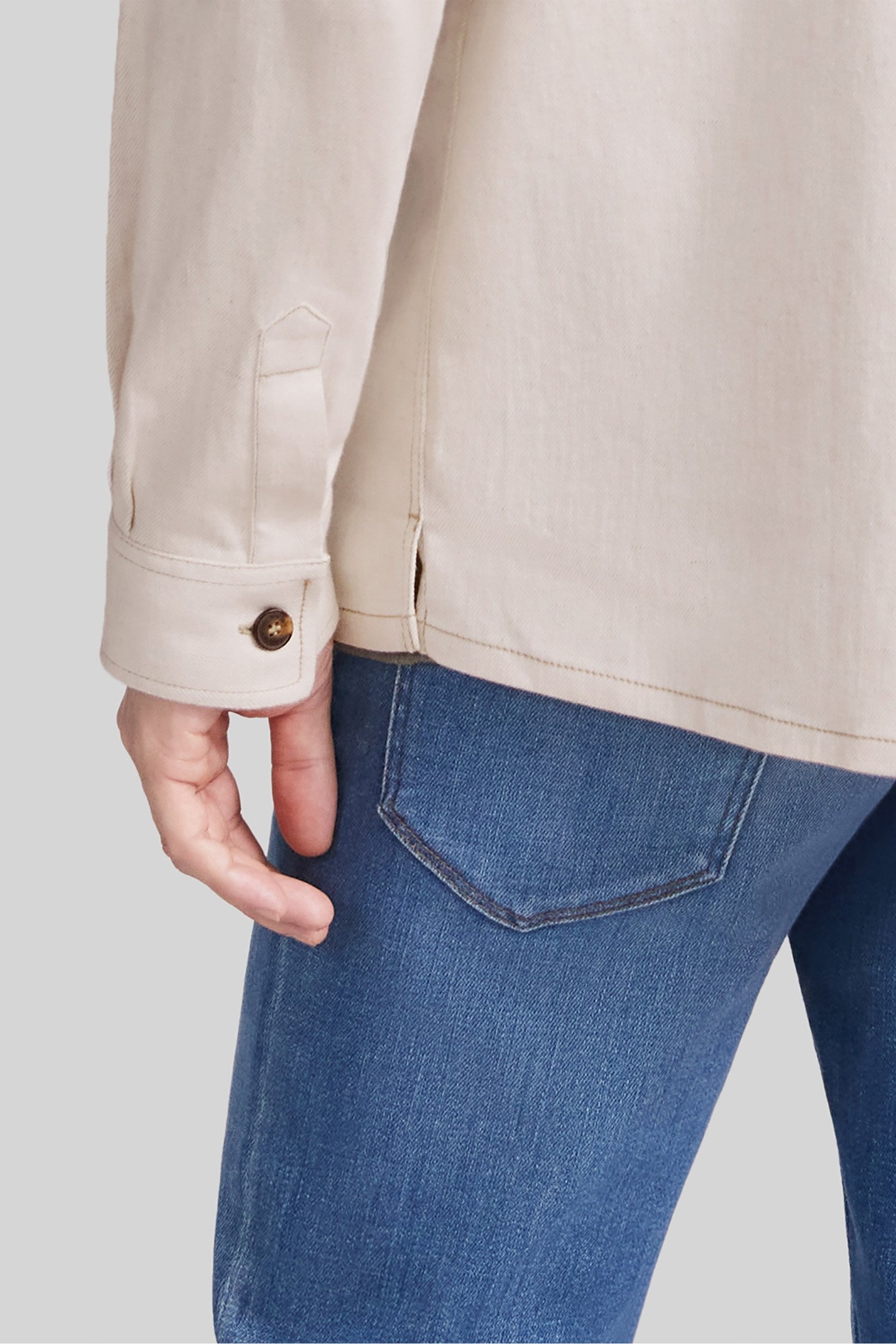 GESSO DENIM-LOOK REGULAR SHIRT 7